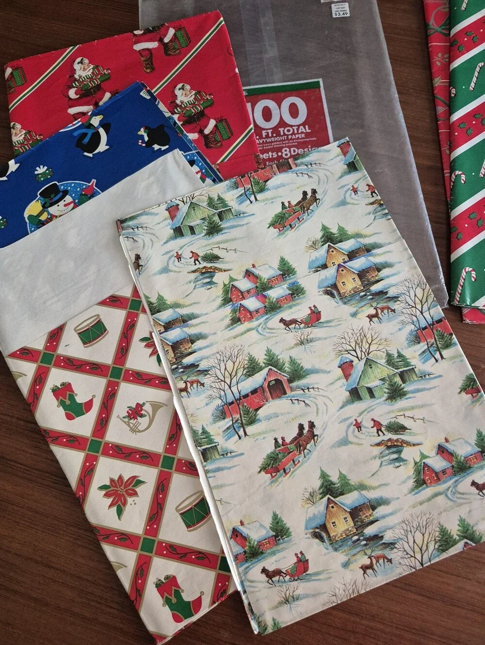 Vintage Christmas Wrap Sheets